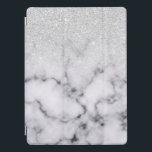 Glamous Silver White Glitter Marble Gradient iPad Pro Skydd<br><div class="desc">Den här eleganten och den här perfekten för trendig och snyggt på modet. Den har en faux-tryckt silver glatt glitter-ombre-gradient ovanpå en svart och vit marmorbakgrund mönster. Det är glamoröst, chic, lyxigt, modernt och klassigt. ***VIKTIG DESIGN-ANMÄRKNING: Om du vill ha en begäran från anpassad design, t.ex. matchande produktbegäranden, färg-ändringar, placeringsändringar...</div>