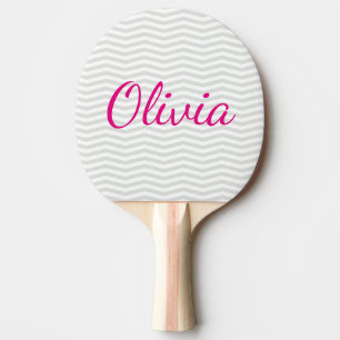 Glamous Simpity Grått Chevron med fet Namn Pingisracket