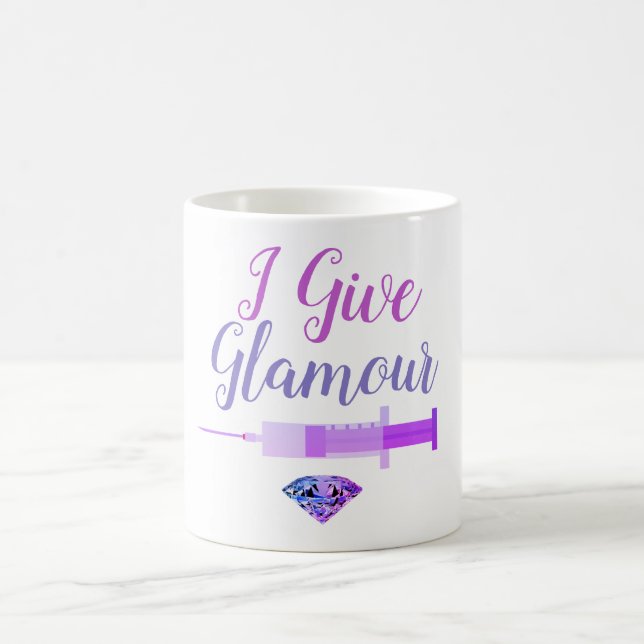 Glamous sjuksköterska sköt söt lila rosa kaffemugg (Center)