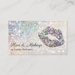 Glamous Sparkly Glitter Lip Gloss Kiss Visitkort