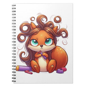 Glamous Squirrel Hair Day Anteckningsbok