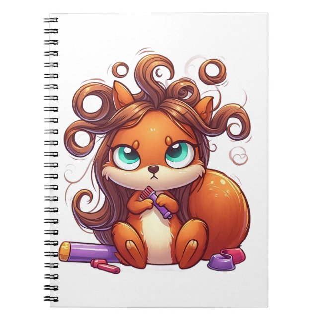 Glamous Squirrel Hair Day Anteckningsbok (Framsidan)