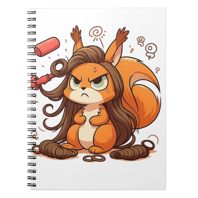 Glamous Squirrel Hair Day Anteckningsbok (Framsidan)