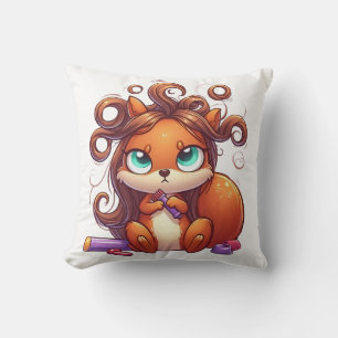Glamous Squirrel Hair Day Kudde