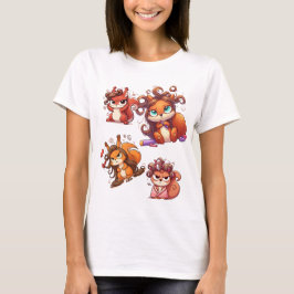 Glamous Squirrel Hair Day T Shirt