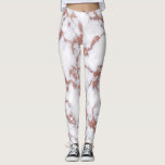 Glamous Vit ros Guld Glitter Marble Mönster Leggings<br><div class="desc">Denna chic och den glamorösa marmor mönster är ett trendig och en unik tvist på ett klassiskt mönster. Smarmorskulpturer är nu hela rasande höger och denna ursprungliga utformning har infunderats med faux tryckt marmor i marmor från ro guld på vit sten. Det är perfektens val för elegant, snyggt och contemporary...</div>