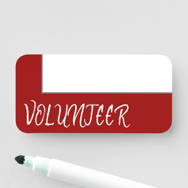 Glamous ’VOLUNTEER’ Namn bricka Namnbricka (På plats)