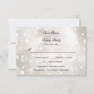 Glamous White Glitter Sweet 16 OSA MENU-VAL Kort