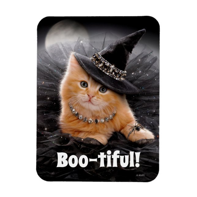 Glamous Witch Kitten Magnet (Vertikal)