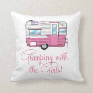Glampa med RV-fyllning för flickkamera Kudde