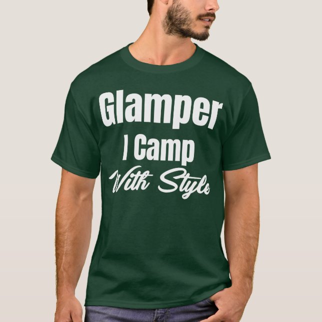 Glamper I Camp With Style Hiker Adventure Smores b T Shirt (Framsida)