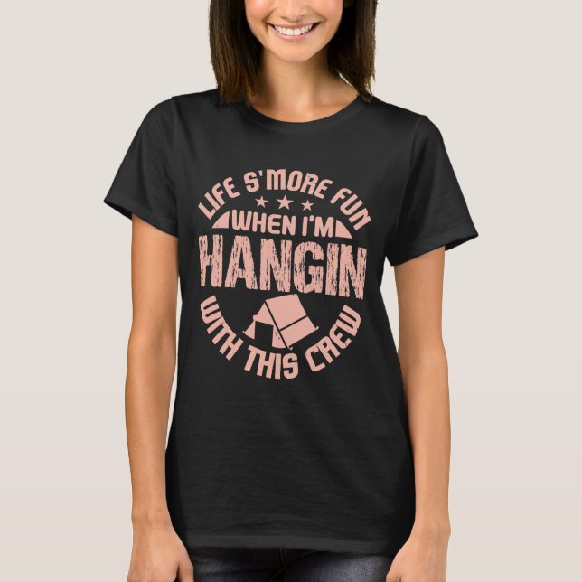 Glamping Camper Camping T Shirt (Framsida)