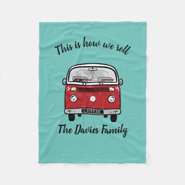 Glamping Camper-tillbehör Det är så vi rullar Fleecefilt (Framsidan)