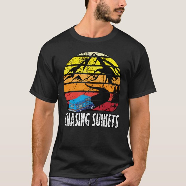 Glamping Camping Present till Pappa Campingutflykt T Shirt (Framsida)