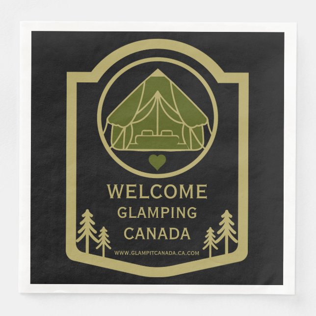 Glamping Canada Business Pappersservett (Framsida)
