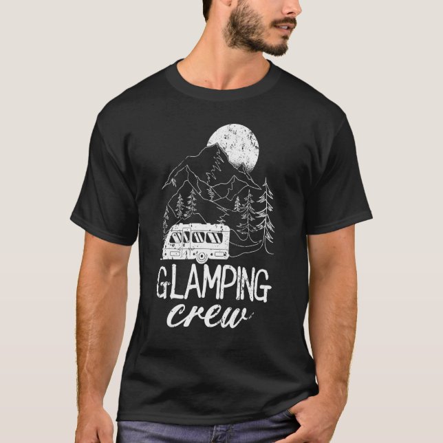 Glamping Crew Luxury Camping Trip Matching Family  T Shirt (Framsida)