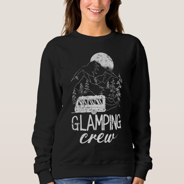 Glamping Crew Luxury Camping Trip Matching Family  T Shirt (Framsida)