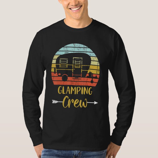 Glamping Crew  Matching Family Girls Camping Trip T Shirt (Framsida)