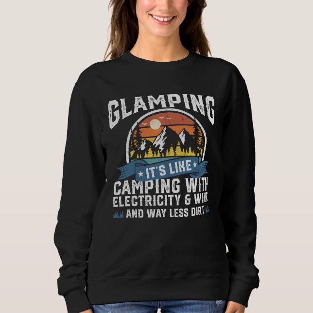 Glamping Definition Glamper Women Wine  Camping RV T Shirt (Framsida)