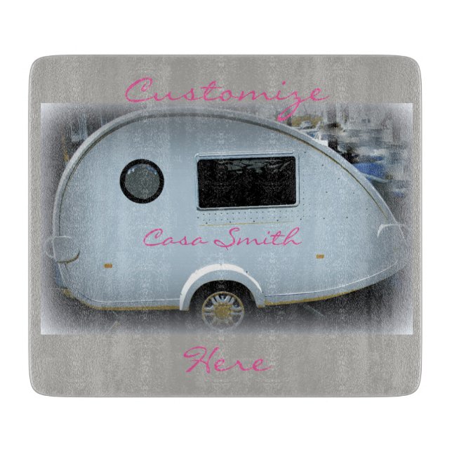 Glamping för zigensk husvagn för Teardrop lycklig (Framsidan)