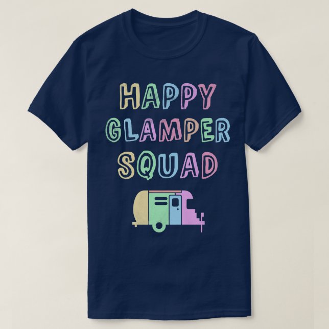 Glamping Girl LYCKLIG GLAMPER SQUAD Camping Team G T Shirt (Design framsida)