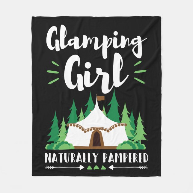 Glamping Girl Pampered Fleecefilt (Framsidan)