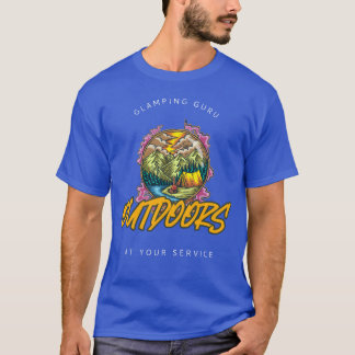 Glamping Guru Till Din Tjänst Camping Kvinnor roli T Shirt