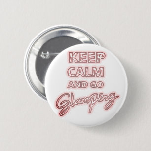 Glamping Keep Calm   Rosa neon glans folieballong Knapp