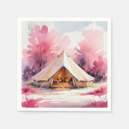 Glamping Möhippa Helg Akvarell Pappersservett