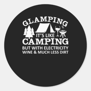 Glamping något liknande som campar runt klistermärke