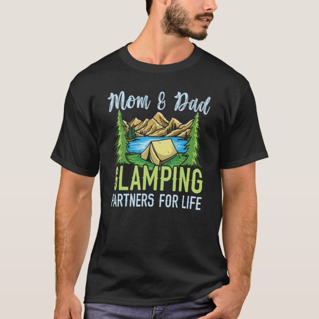 Glamping-partners i mamma och Pappa för Life Glamp T Shirt (Framsida)