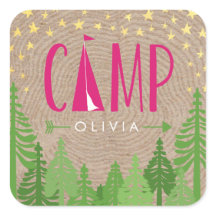 Glamping Personlig Sticker