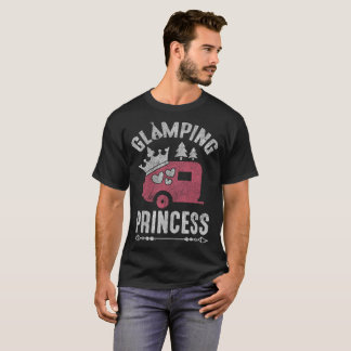Glamping Princess Gullig Campa Glamper Bedröva T Shirt