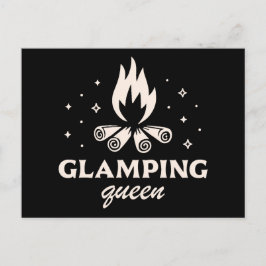 Glamping Queen Black Aestthetic Vykort