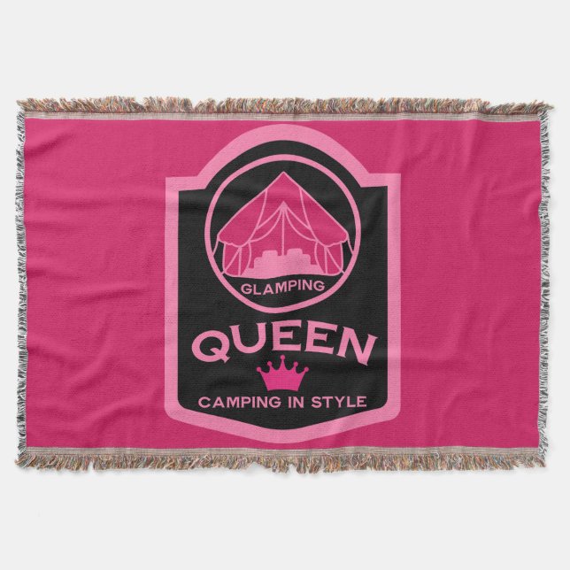 Glamping Queen Camping i Stil Filt (Framsidan)