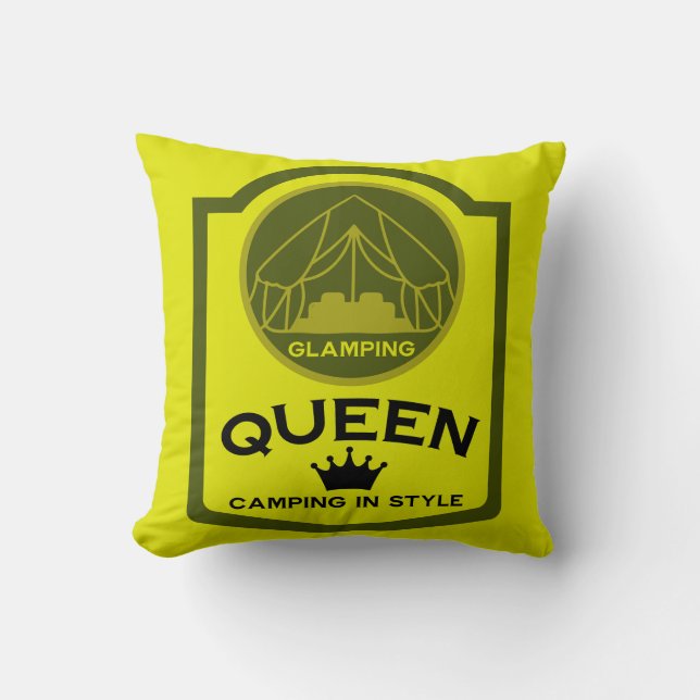 Glamping Queen Camping i Stil Kudde (Framsida)
