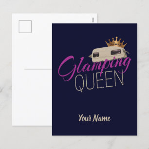 Glamping Queen Camping med vintage caravans Helg Vykort