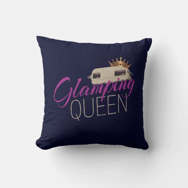 Glamping Queen Camping med vintage caravans Kudde (Framsida)