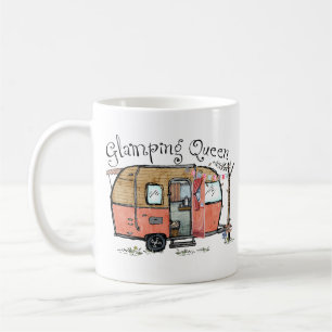 Glamping Queen Funny Vintage Camper Kaffemugg
