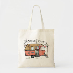 Glamping Queen Funny Vintage Camper Tygkasse