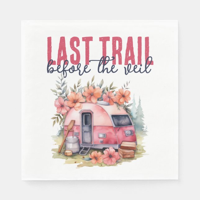 Glamping Sista Trail Henparty Helg Pappersservett (Framsidan)