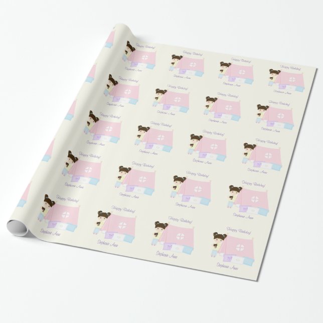 Glamping Sleepover-fest Presentpapper (Utrullad)
