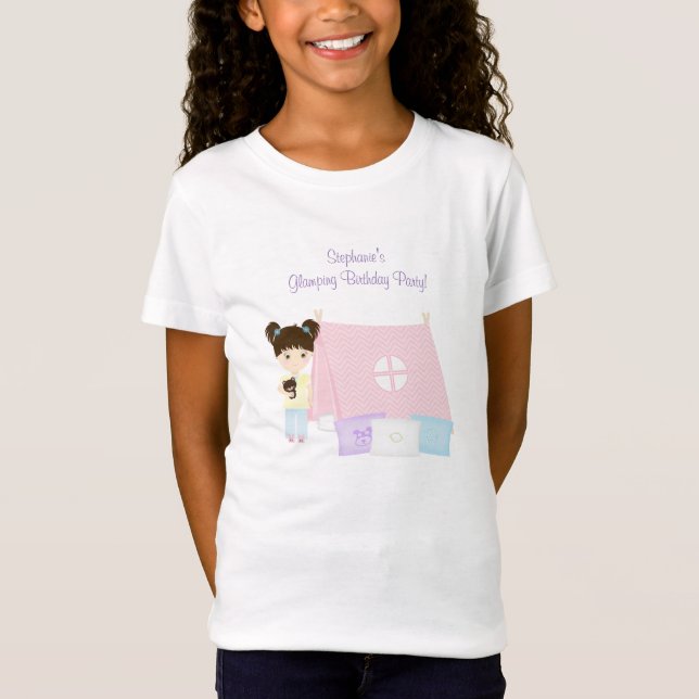Glamping Sleepover Party T-shirt (Framsida)