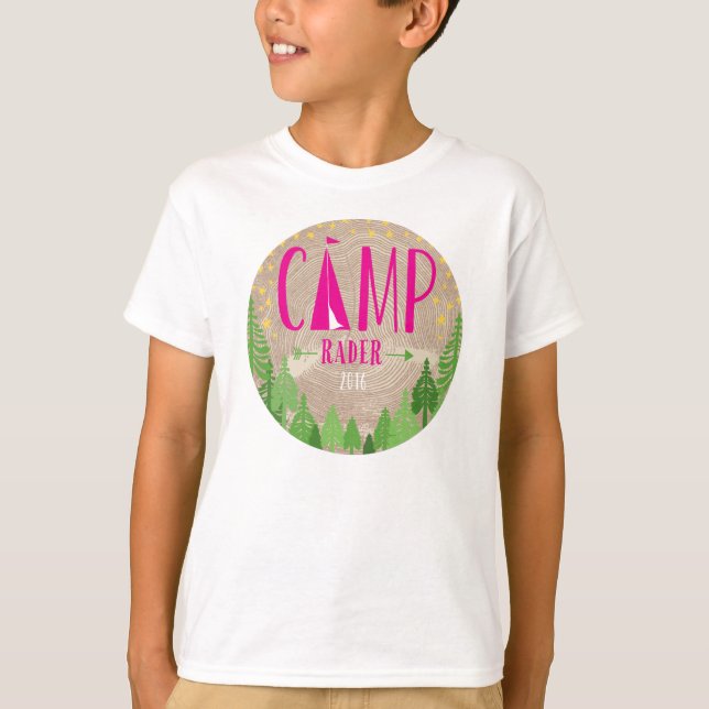 Glamping T-Shirt med Kraft Background för Kate (Framsida)