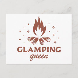 Glamping tjejresa rolig camping boho estetik vykort