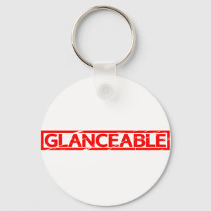 Glanceable Frimärke Nyckelring