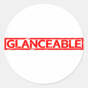 Glanceable Frimärke Runt Klistermärke