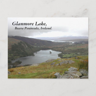 Glanmore Sjö från Healy Pass Ireland. Vykort