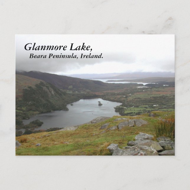 Glanmore Sjö från Healy Pass Ireland. Vykort (Framsida)