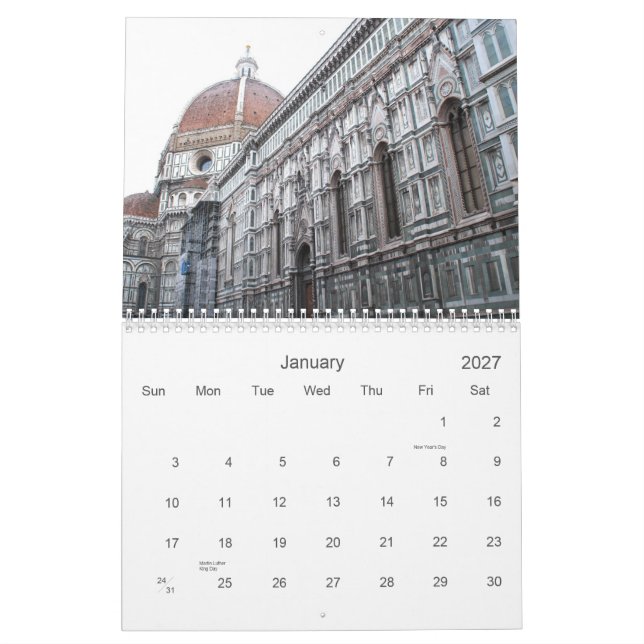 Glans av italien kalender (Jan 2027)